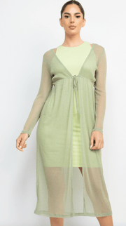 Haute Monde Mesh Glitter Kimono HMJ21061 - Robin Boutique-Boutique 