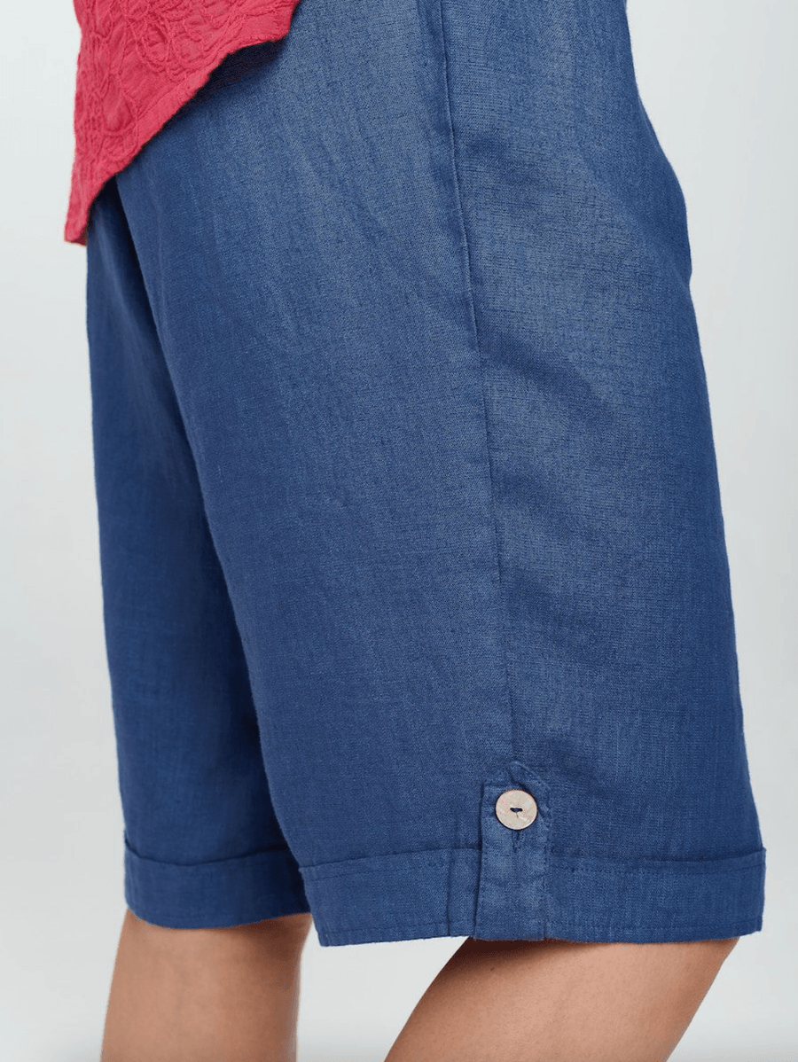 Focus Clothing Linen Bermuda Pants (L-674) - Robin Boutique-Boutique 