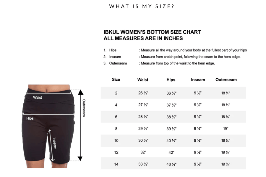 IbKul Stain resistant Solid Women's Shorts - 73000 - Robin Boutique-Boutique 