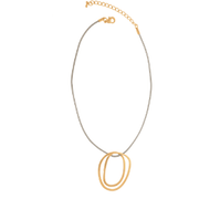 16" Black Leather & Silver or Grey Leather & Gold Pendant Necklace by Joy - Robin Boutique-Boutique 