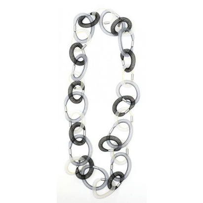 Christina Brampti Net Tubes w/ Aluminum Tubes Necklace - Robin Boutique-Boutique 