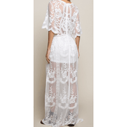 Crochet Dress with Attached Shorts - Robin Boutique-Boutique 