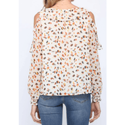 Cheetah Print Ruffle Blouse - Robin Boutique-Boutique 