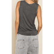 Sleeveless Button Down Top with Button Button Closure - Robin Boutique-Boutique 