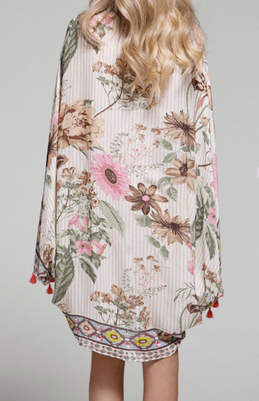 Moroccan Flower Cocoon Kimono - Robin Boutique-Boutique 