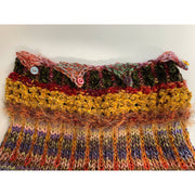 Hand knit soft infinity scarf shoulder wrap adornment with multiple stitch and color textures - Robin Boutique-Boutique    &.  Reloved Fabrics