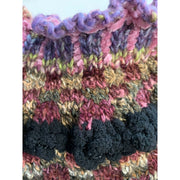 Long Hand knit in one piece soft infinity scarf adornment with multiple stitch and color changes. Winter scarf. - Robin Boutique-Boutique    &.  Reloved Fabrics