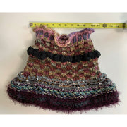 Long Hand knit in one piece soft infinity scarf adornment with multiple stitch and color changes. Winter scarf. - Robin Boutique-Boutique    &.  Reloved Fabrics