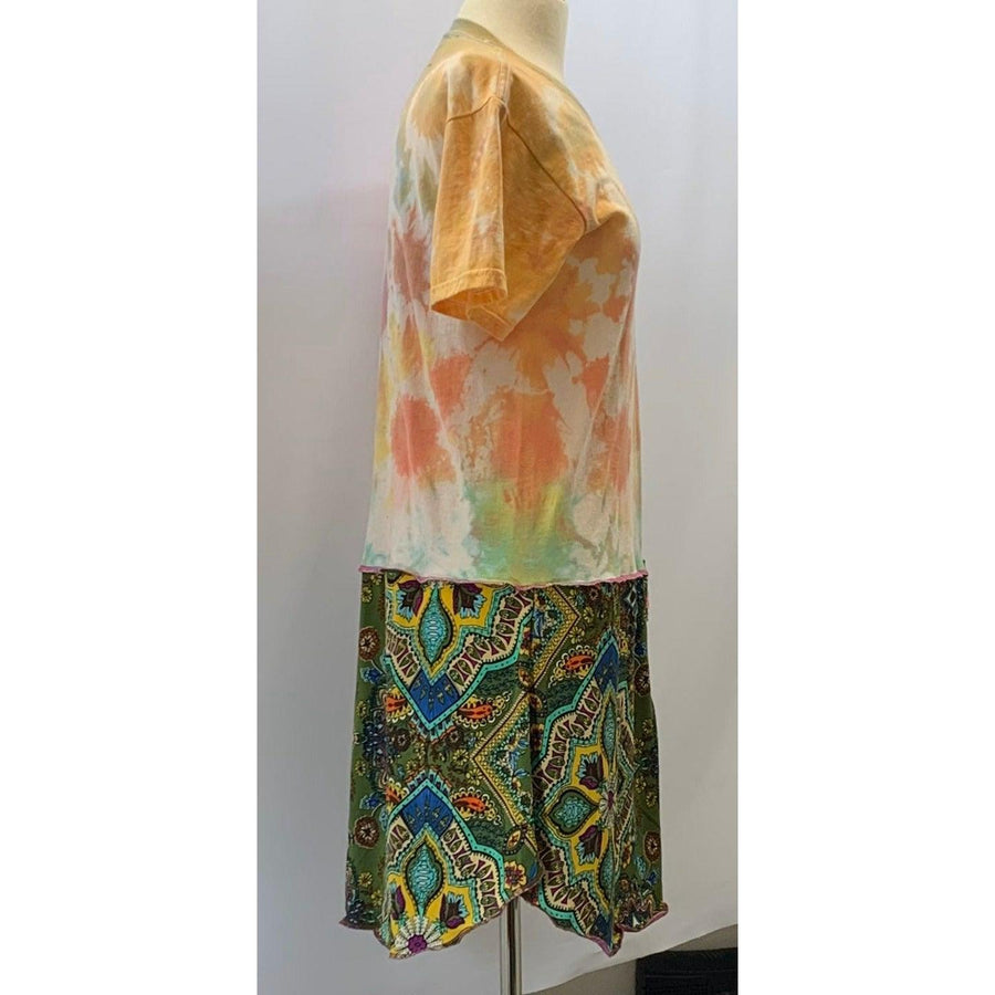 Recycled Tye-dye Shirt pullover top for women with side pocket size Large - Robin Boutique-Boutique 
