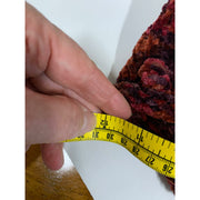 Hand knit soft bulky textural cotton chenille hat in burnt red color with popcorns. - Robin Boutique-Boutique    &.  Reloved Fabrics