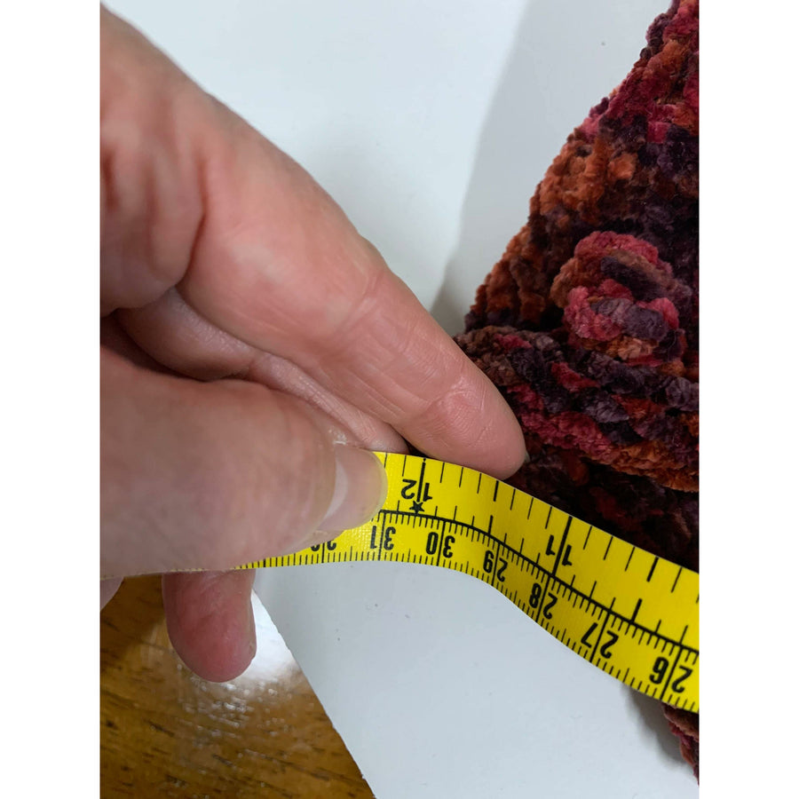 Hand knit soft bulky textural cotton chenille hat in burnt red color with popcorns. - Robin Boutique-Boutique    &.  Reloved Fabrics