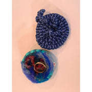 Whimsical magical trinket small jewelry box. Handmade box with crochet and crystal topper. Wedding or anniversary gift box. - Robin Boutique-Boutique 