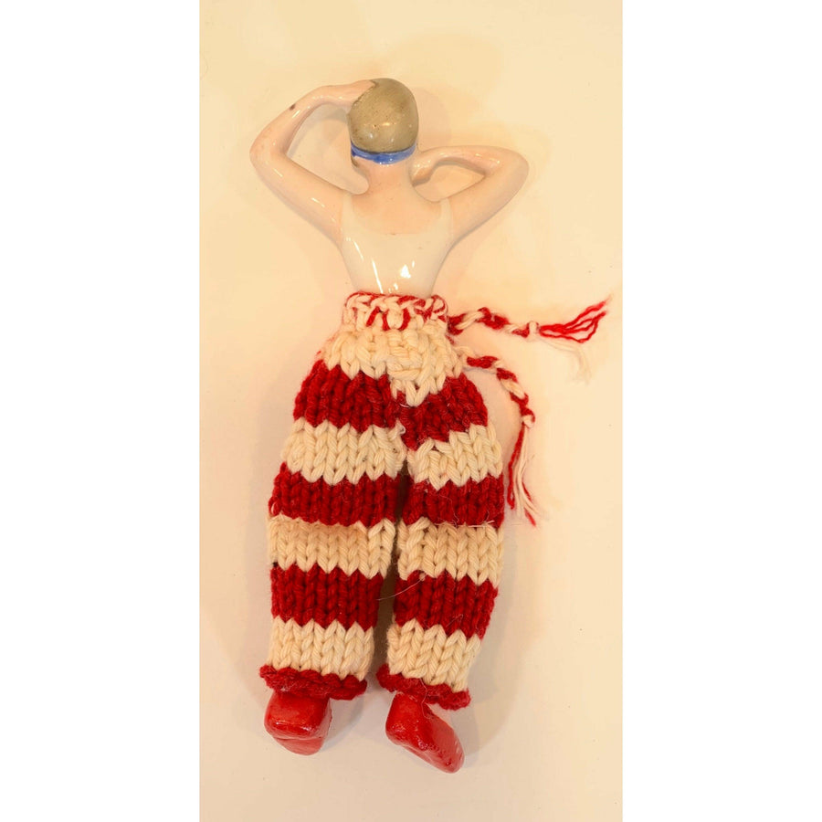 Whimsical magical vintage half porcelain doll into a 20’s variation doll. Hand knit. She would make a wonderful gift. - Robin Boutique-Boutique 