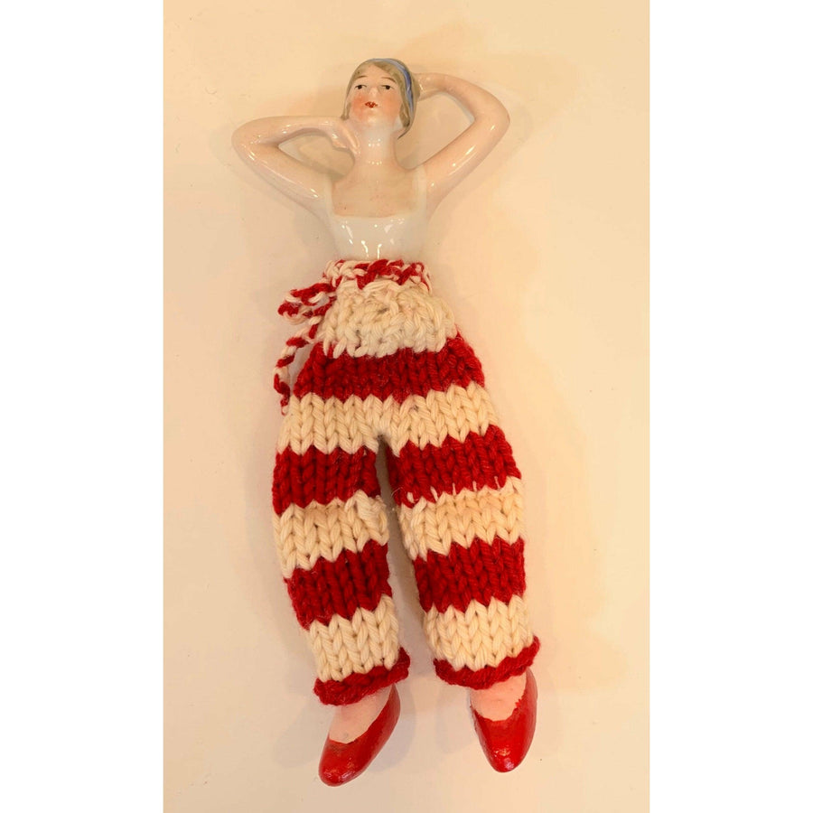 Whimsical magical vintage half porcelain doll into a 20’s variation doll. Hand knit. She would make a wonderful gift. - Robin Boutique-Boutique 