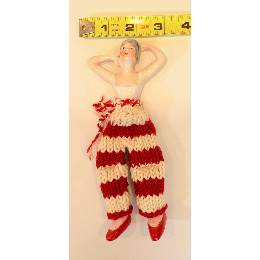 Whimsical magical vintage half porcelain doll into a 20’s variation doll. Hand knit. She would make a wonderful gift. - Robin Boutique-Boutique 