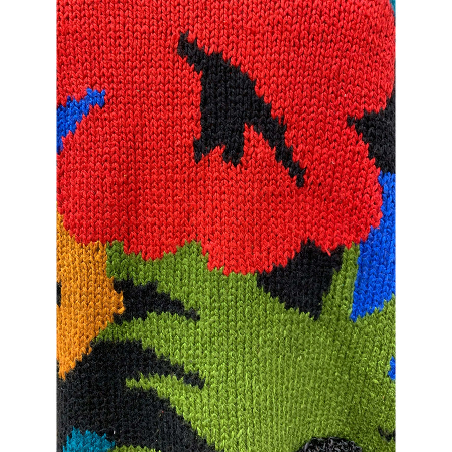 Fun cute Knit pullover swing crop style tunic jumper sweater in jewel tones. Size free. See measurements. No wool. - Robin Boutique-Boutique    &.  Reloved Fabrics