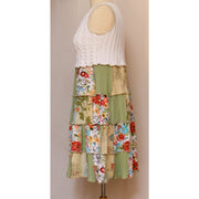 Cool cotton upcycled taupe-color sundress in size small to medium. - RelovedFabrics,Dress - accessories, [product-vendor] - Robin, [shop-name] - robin.boutique