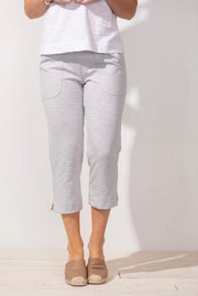 Cotton Slub Pocket Capri 60005 - Robin Boutique-Boutique 