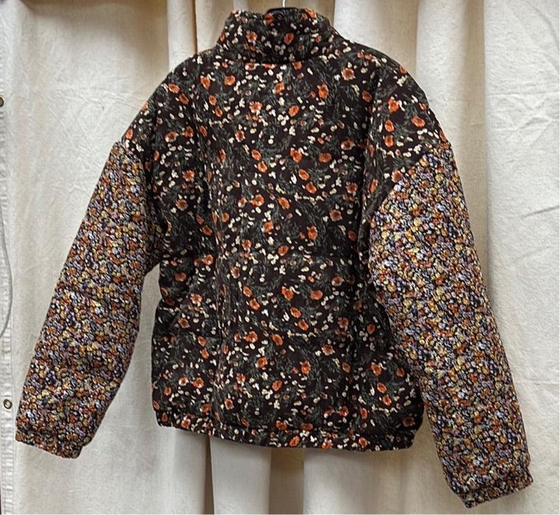 Brown Cordoroy Puffer Jacket - FJ7982 - Robin Boutique-Boutique 