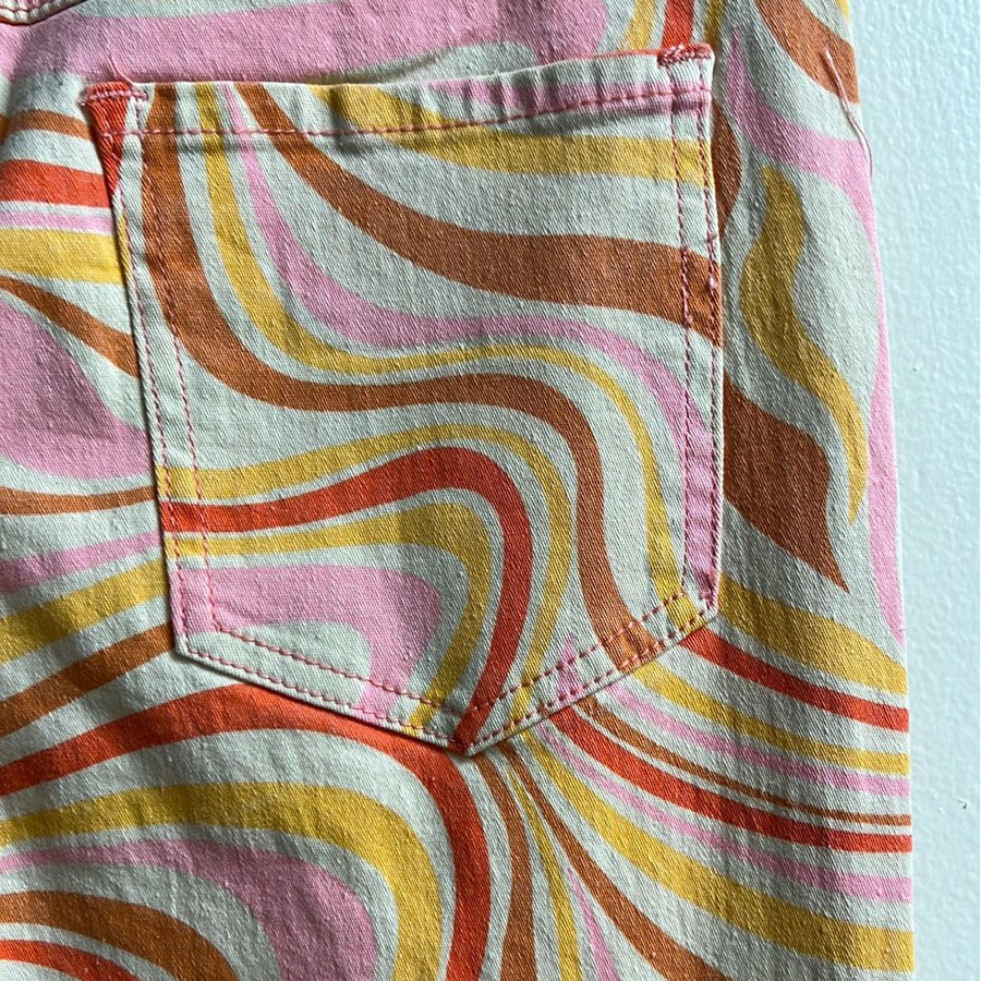 Psychedelic Bell Bottom Stretch Pants - Robin Boutique-Boutique 