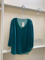 Cut Loose Velvet V Neck Pullover Top - Robin Boutique-Boutique 