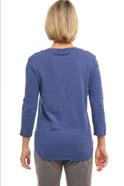 Escape 42504 Tie-Dye Sunflower 3/4 Sleeve High Lo - Robin Boutique-Boutique 