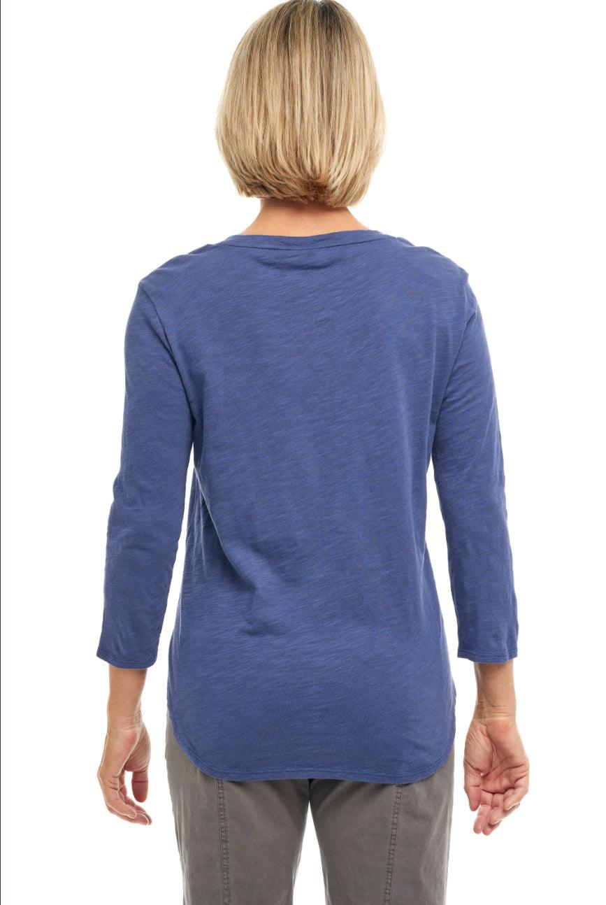 Escape 42504 Tie-Dye Sunflower 3/4 Sleeve High Lo - Robin Boutique-Boutique 