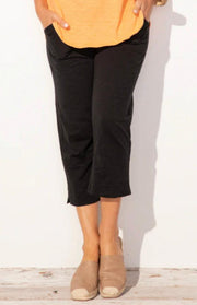 Cotton Slub Pocket Capri 60005 - Robin Boutique-Boutique 