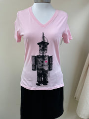 Tin Man on Relaxed V-Neck Tee Shirt - Robin Boutique-Boutique 