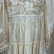 Gorgeous Lace Appliqued and pom pom dress by Beulah - Robin Boutique-Boutique 