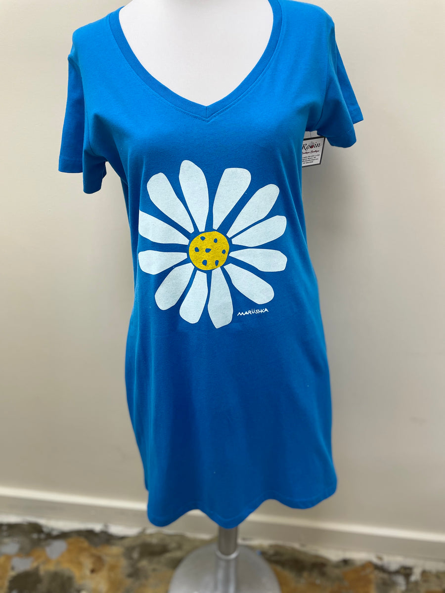 V-Neck Tee Shirt Dress - Robin Boutique-Boutique 