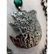 Handmade Silver Turquiose Squirrel Necklace - Robin Boutique