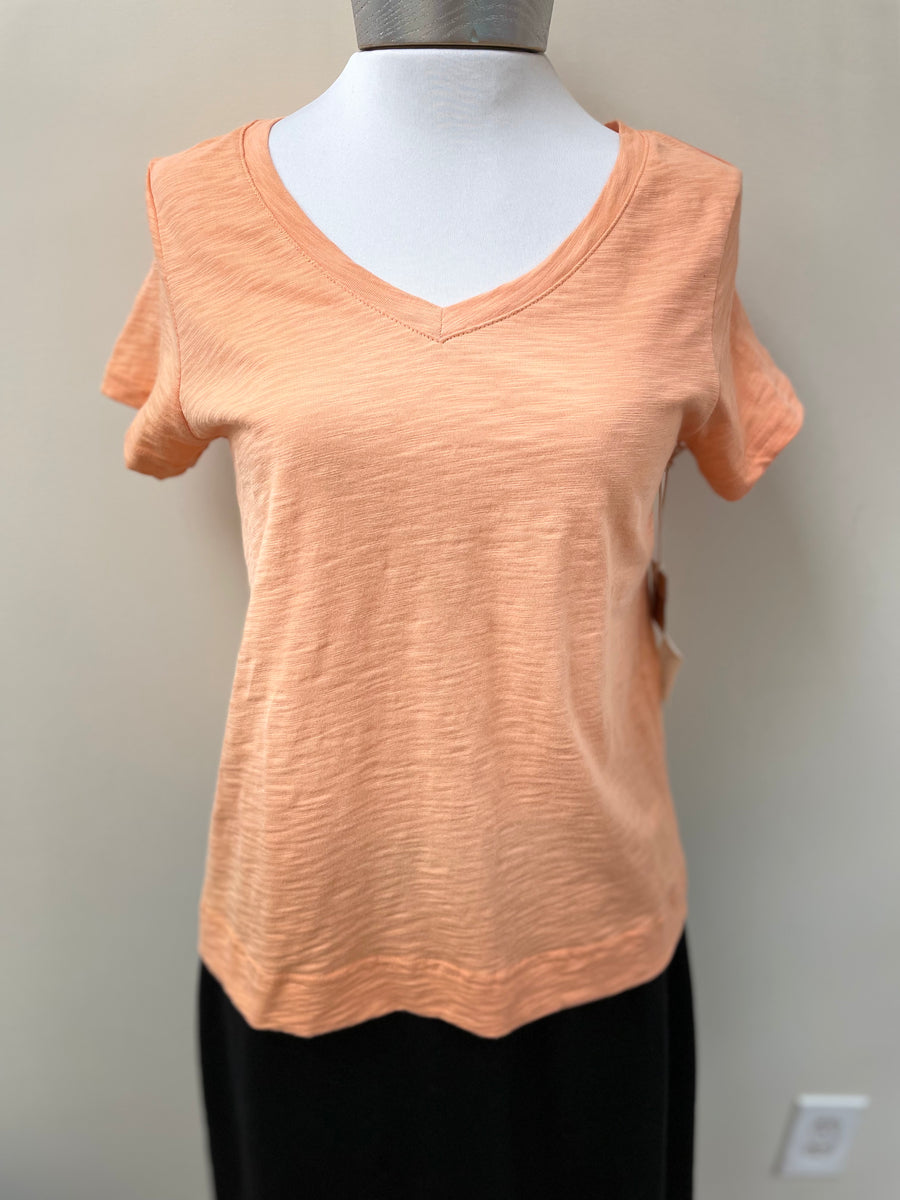 Escape Short Sleeve V-Neck Cotton Tee 10000 - Robin Boutique-Boutique 