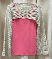 Bell Sleeve Crochet Crop Top - Robin Boutique-Boutique 
