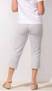 Cotton Slub Pocket Capri 60005 - Robin Boutique-Boutique 